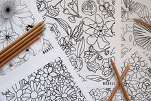 Load image into Gallery viewer, FLORAL COLORING PRINTS