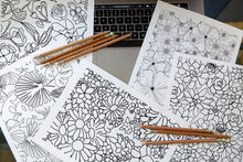 Load image into Gallery viewer, FLORAL COLORING PRINTS